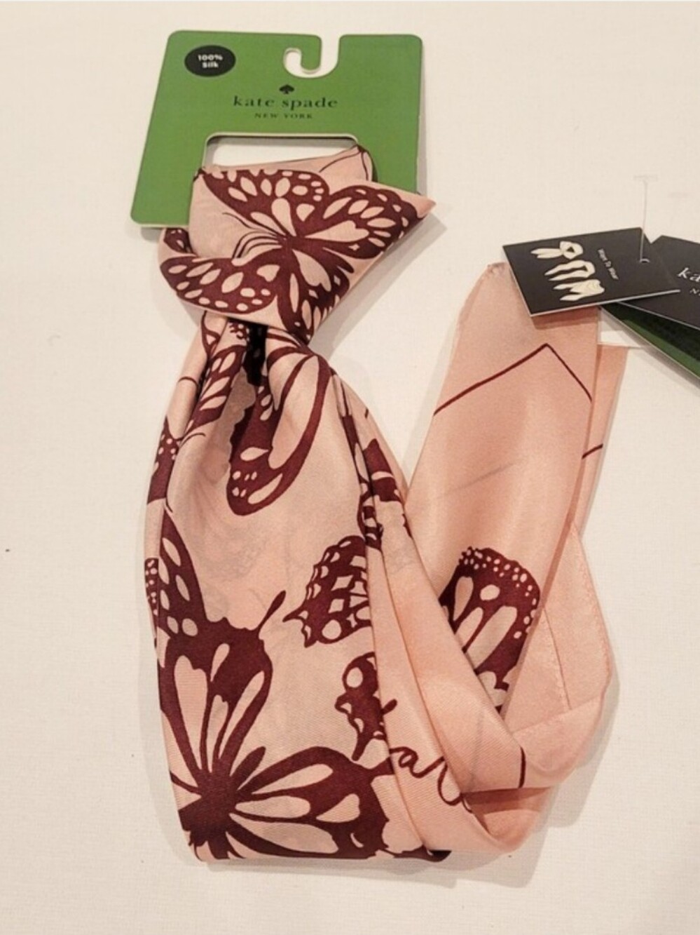 Kate Spade NWT Silk Scarf with Butterfly Print NWT